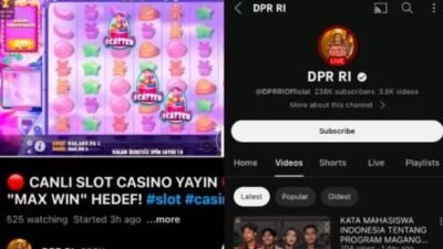 DPR RI Lakukan Pemulihan Akun YouTube setelah Diretas saat Siaran Judi Online