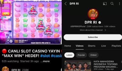 DPR RI Lakukan Pemulihan Akun YouTube setelah Diretas saat Siaran Judi Online