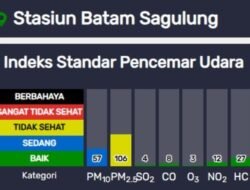 Kualitas Udara di Kota Batam Mencemaskan: Minggu Siang, ISPU Masih Sangat Tidak Sehat
