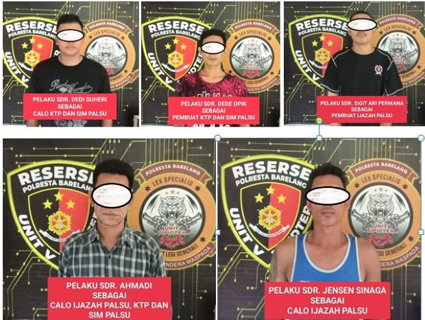 Polresta Barelang Bongkar Sindikat Pemalsu Dokumen di Batam, 5 Pelaku Diamankan