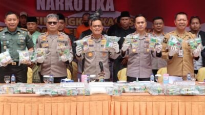 Dua Kurir Berhasil Diamankan, 65 Kg Sabu Gagal Beredar di Kota Pekanbaru dan Sumatera Utara