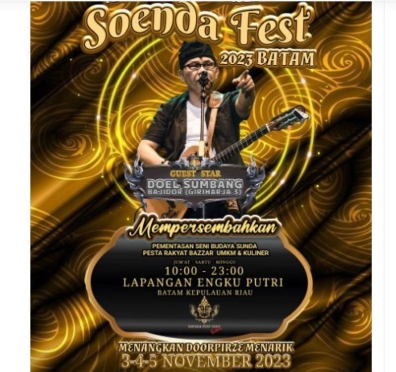 Legenda Musik Pop Sunda Doel Sumbang Akan Meriahkan Soenda Fest 2023 di Batam